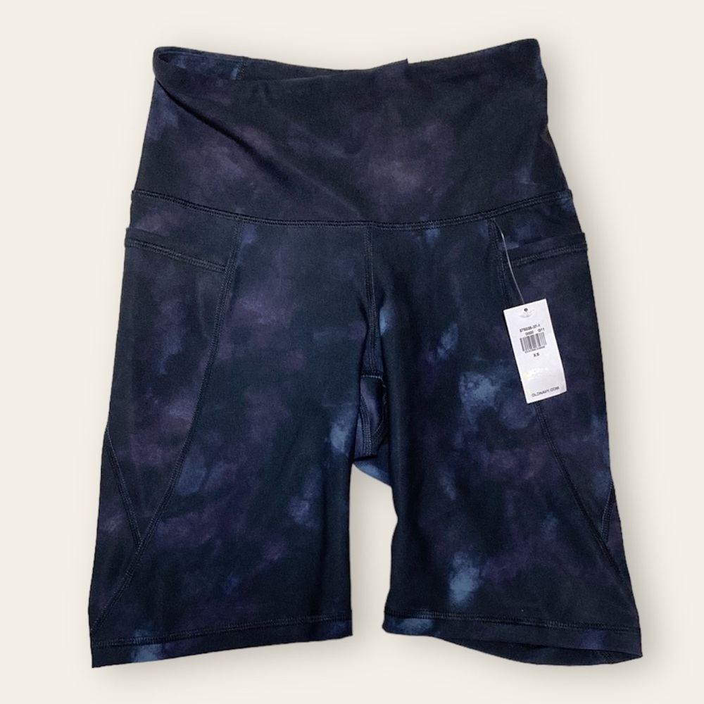 NWT Old Navy High-Waisted PowerSoft Side-Pocket Biker Shorts